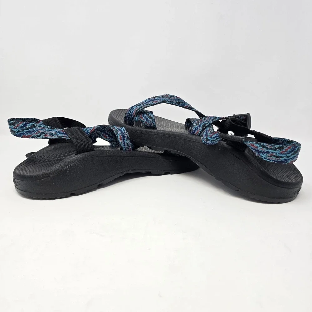 Chaco Z Cloud 2 Mens 12 Sandals Blue Multi Color Strappy Toe Loop JCH108679